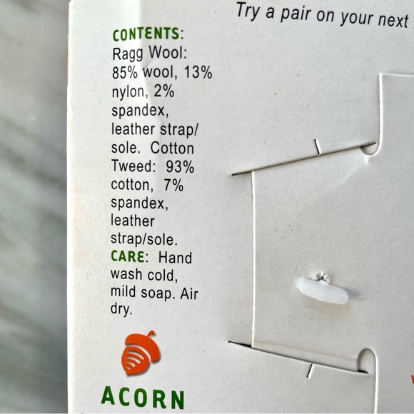 Acorn Original Slipper Sock•NWT•Size Medium (Men’s 9-10)•Light Grey Cotton Twist - Picture 14 of 15